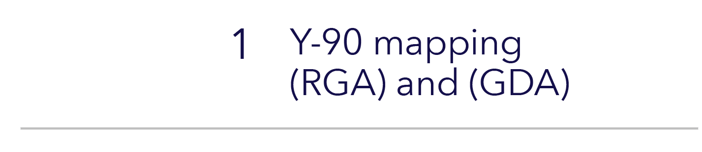 ,1,Y-90 mapping (RGA) and (GDA)